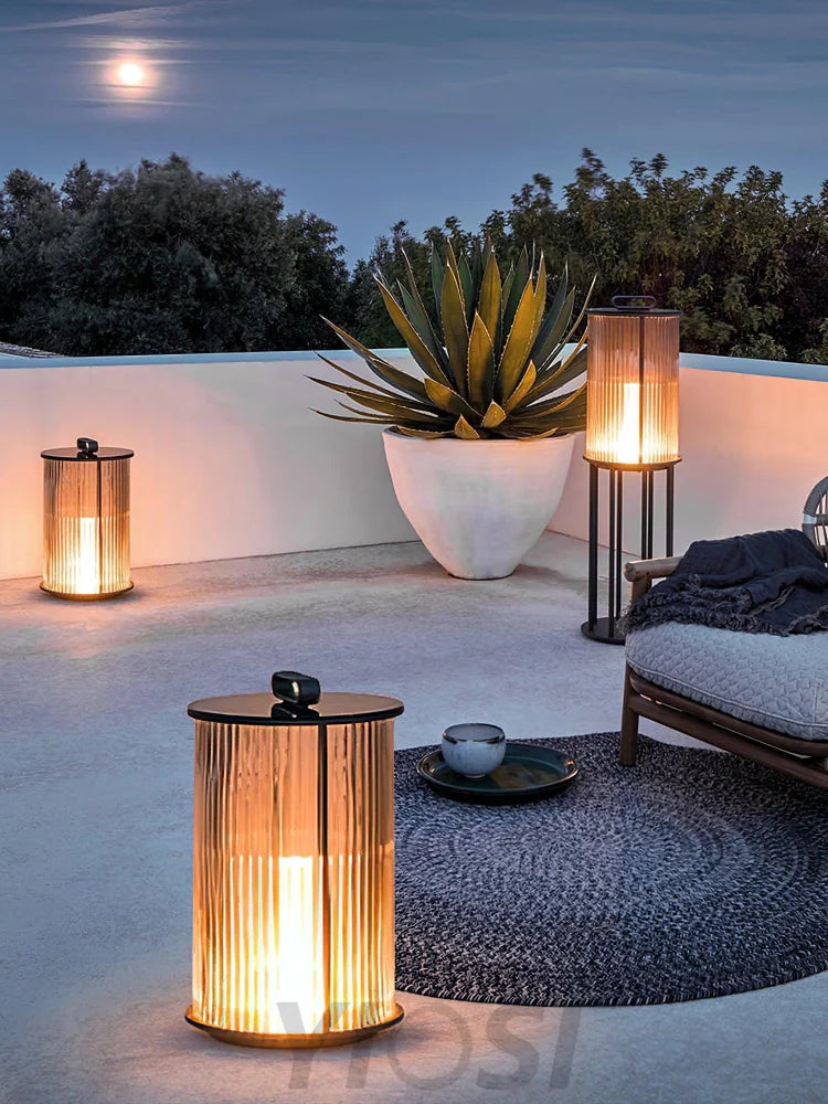 Ambient Line Lantern Garden Floor Lamp - Canister-1-Yiosilamp