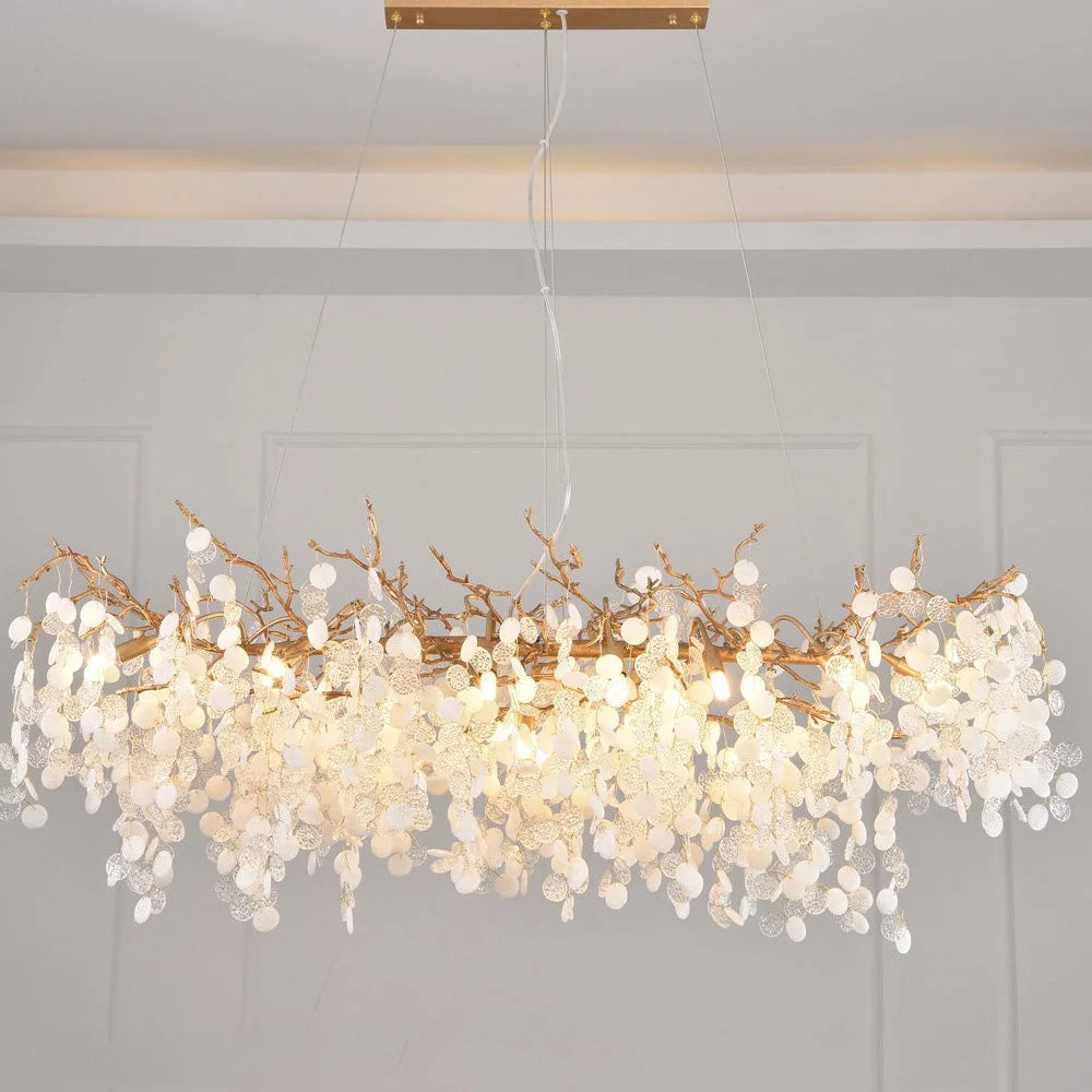 modern white chandelier