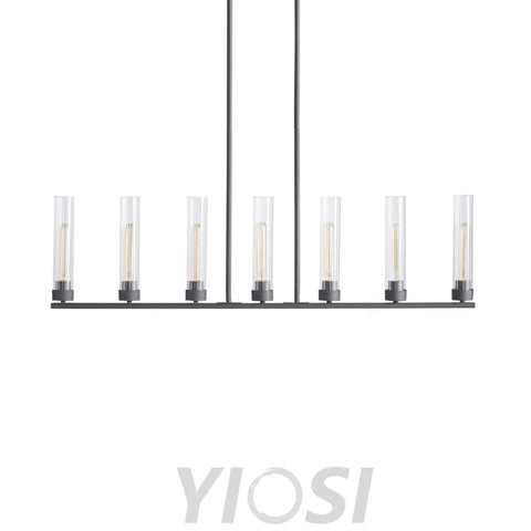 Andreas Glass Linear Chandelier Lighting