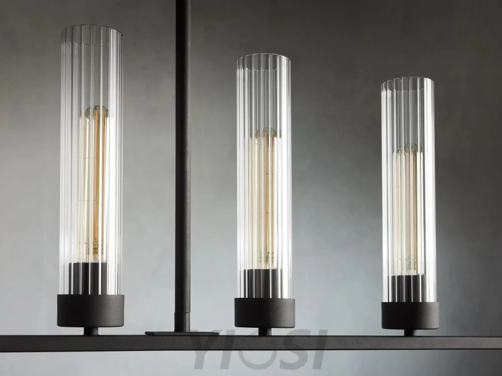 Andreas Glass Linear Chandelier Lighting