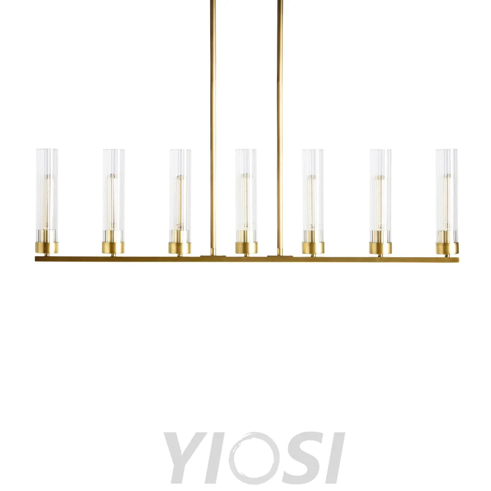 Andreas Glass Linear Chandelier Lighting