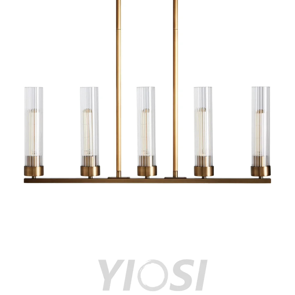 Andreas Glass Linear Chandelier Lighting