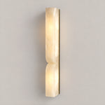 Anello Alabaster Vertical Wall Sconce – lights on