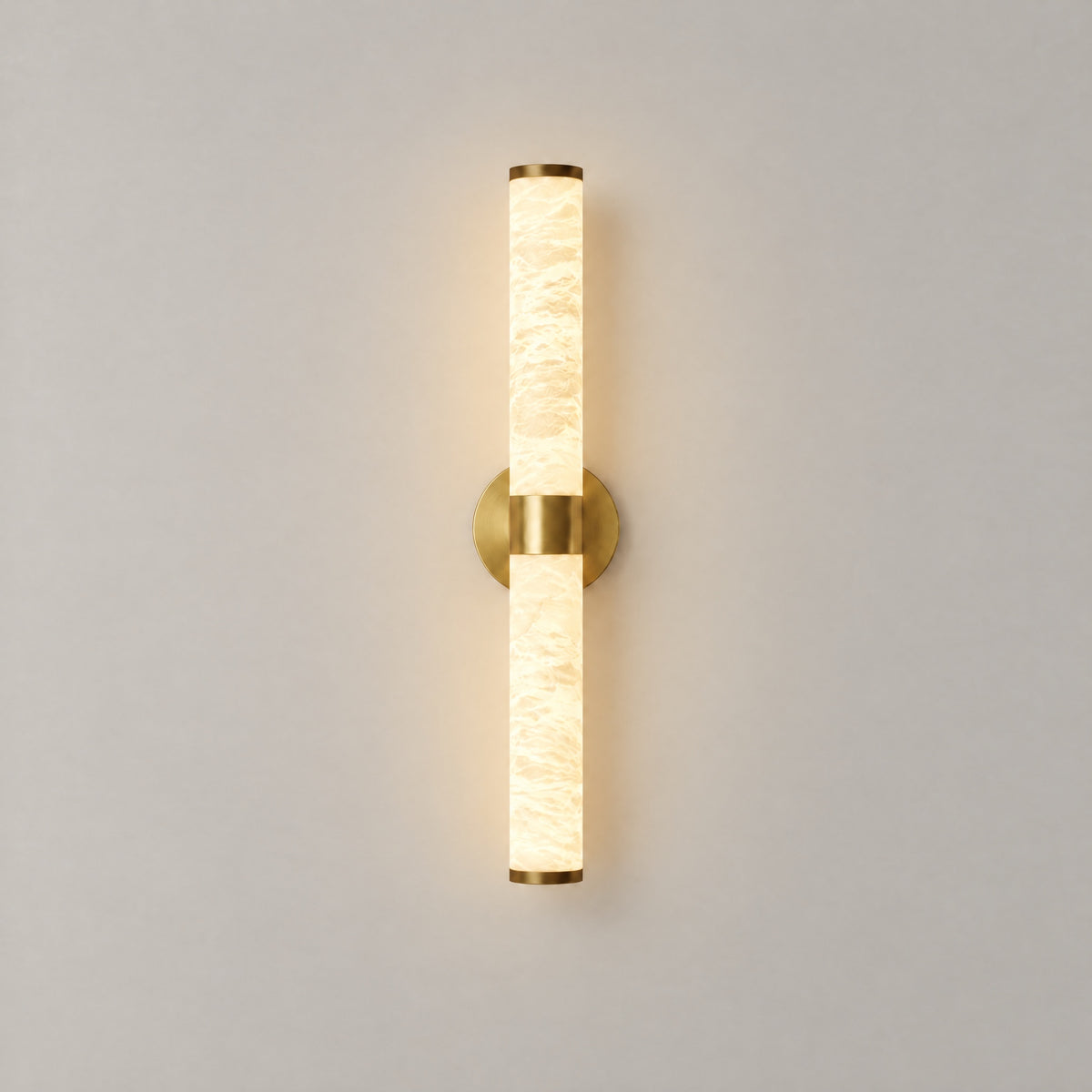 Anello Modern Linear Alabaster Sconce – lights on