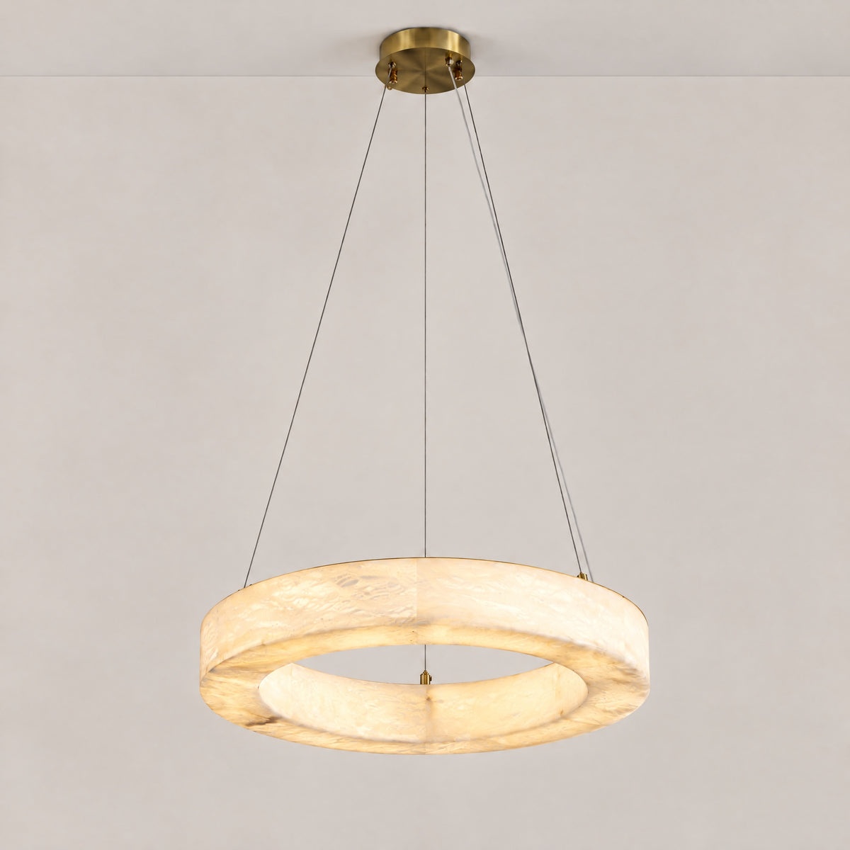 Anello Modern Round Alabaster Chandelier