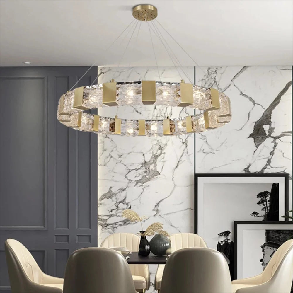 Anita Round Crystal Chandelier 23.6’’ D Custom