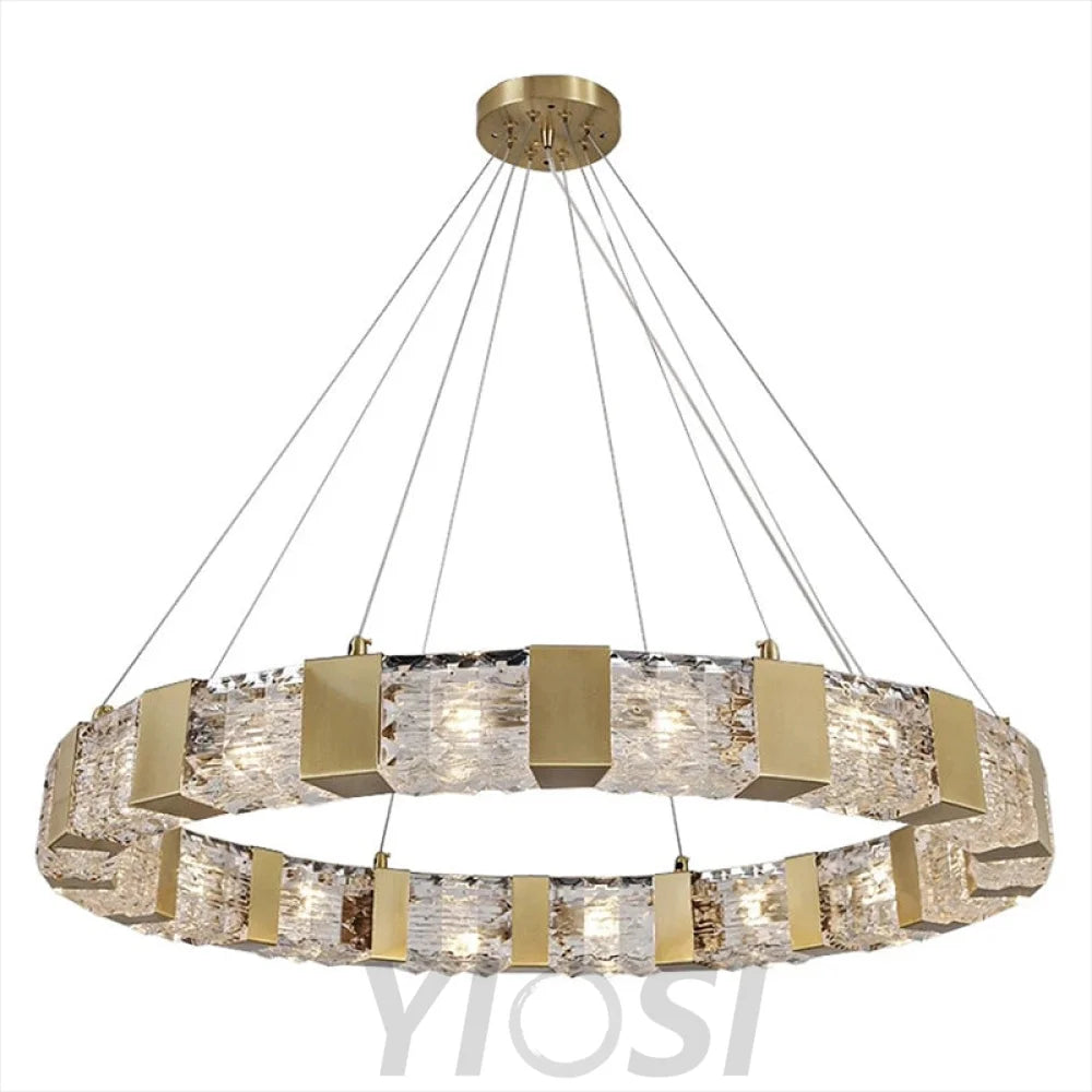 Anita Round Crystal Chandelier Custom