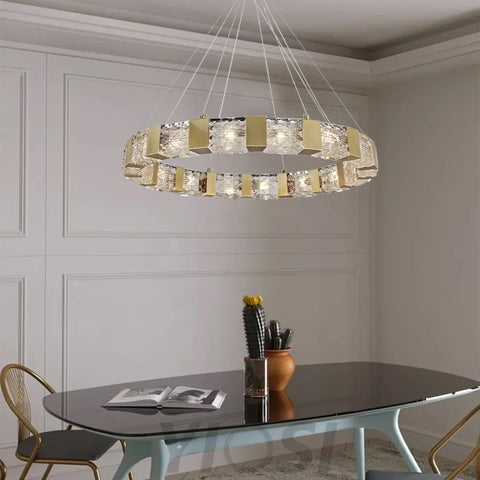 Anita Round Crystal Chandelier Custom