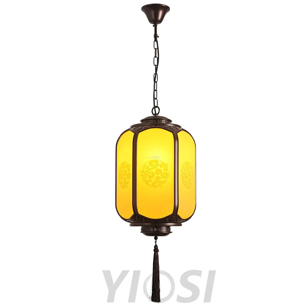 Antique Lantern Pendant Light ∅ 7.9″ - Genteel-1-Yiosilamp