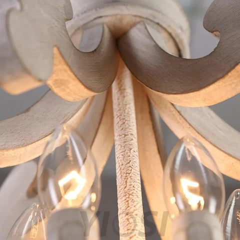 Antique White Style Chandelier Φ 19.7″ - Genteel, Optimized-1-Yiosilamp
