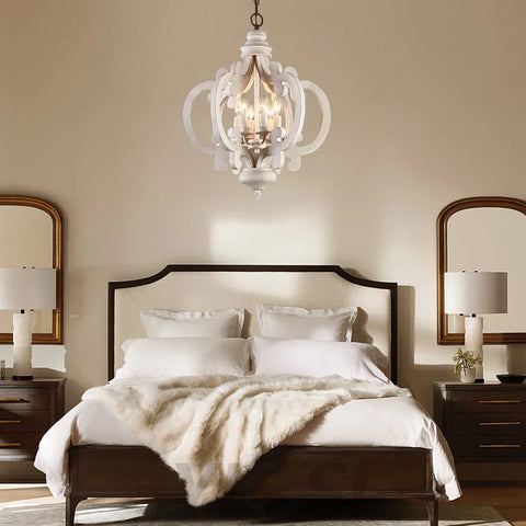 Antique White Style Chandelier Φ 19.7″ - Genteel, Optimized-1-Yiosilamp