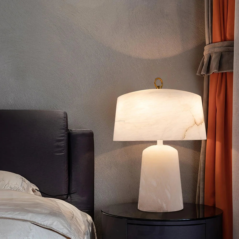 Aogashima Table Lamp  ∅ 11.8″ - Alabaster-1-Yiosilamp