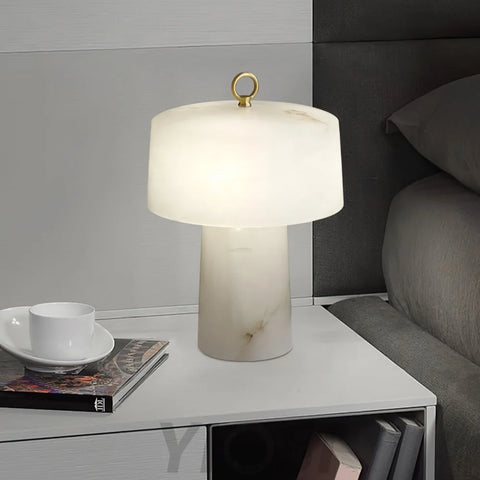 Aogashima Table Lamp  ∅ 11.8″ - Alabaster-1-Yiosilamp