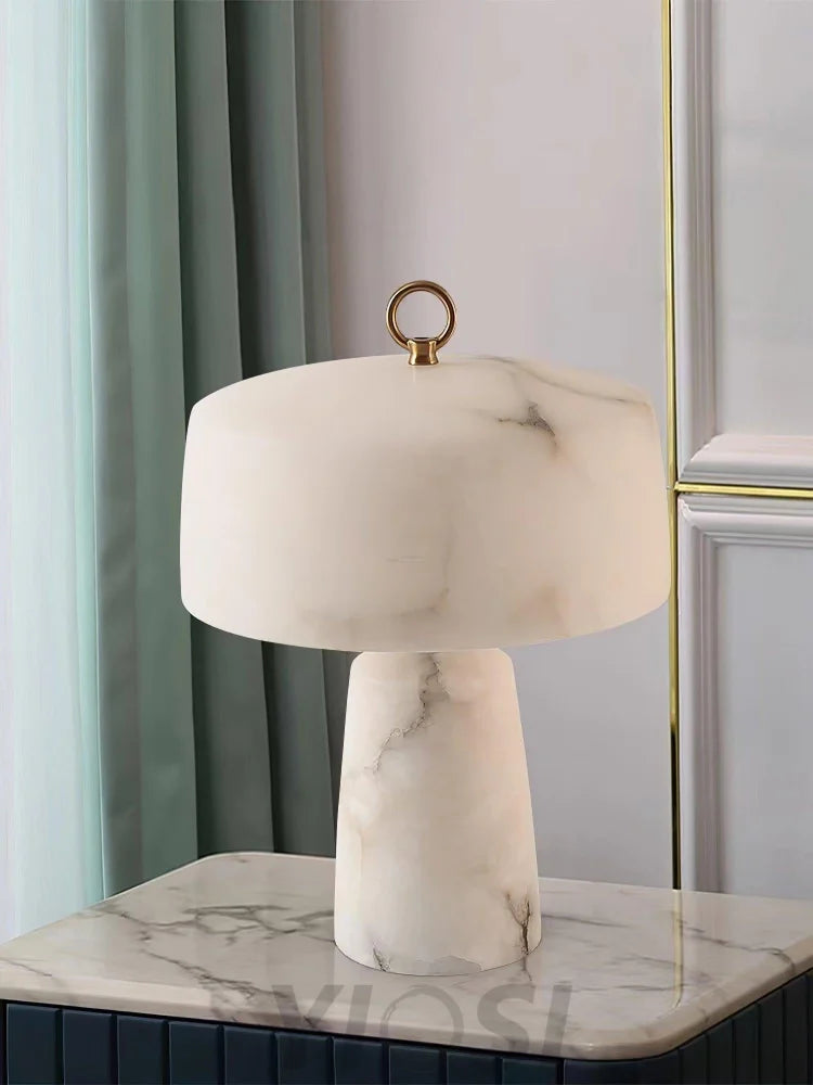 Aogashima Table Lamp  ∅ 11.8″ - Alabaster-1-Yiosilamp