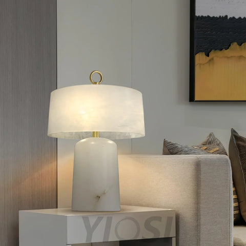 Aogashima Table Lamp  ∅ 11.8″ - Alabaster-1-Yiosilamp