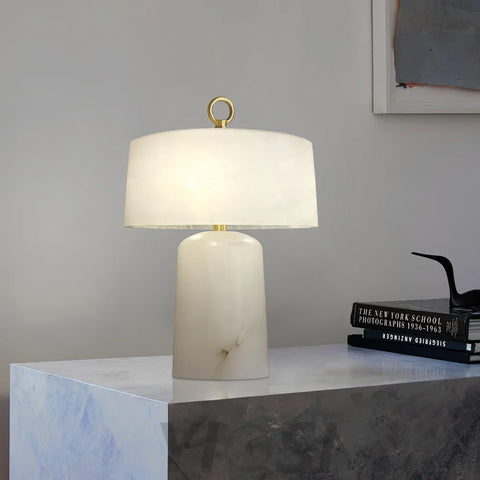 Aogashima Table Lamp  ∅ 11.8″ - Alabaster-1-Yiosilamp