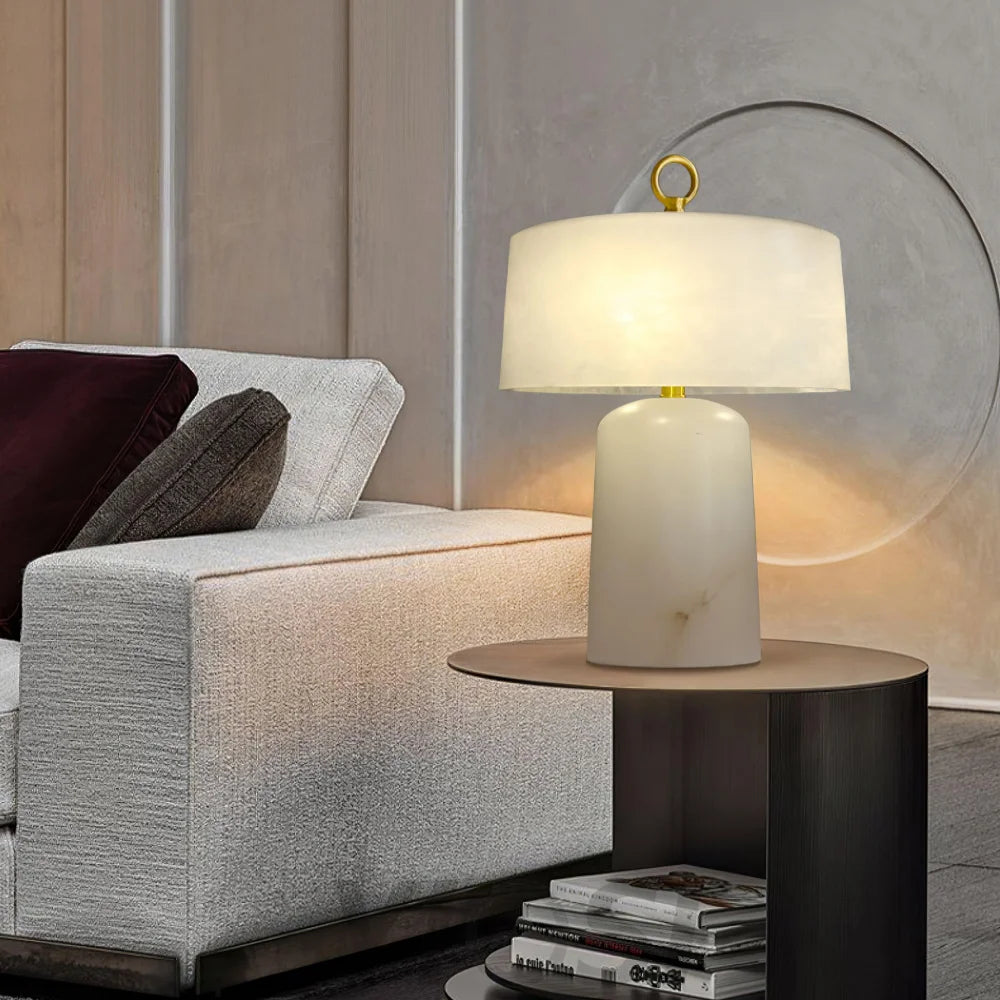 Aogashima Table Lamp  ∅ 11.8″ - Alabaster-1-Yiosilamp