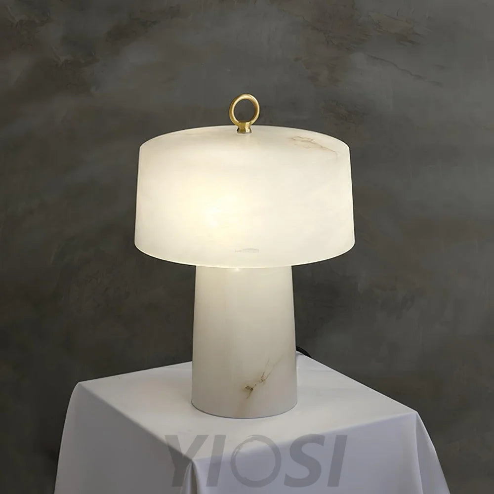 Aogashima Table Lamp  ∅ 11.8″ - Alabaster-1-Yiosilamp