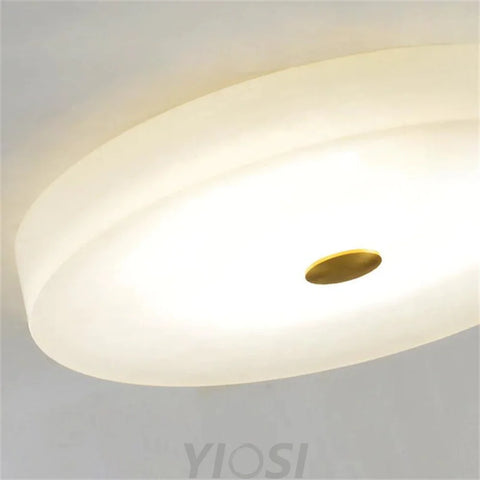 Apollo Modern Round Alabaster Flush Mounted Chandelier
