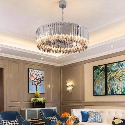 chandelier in bedroom