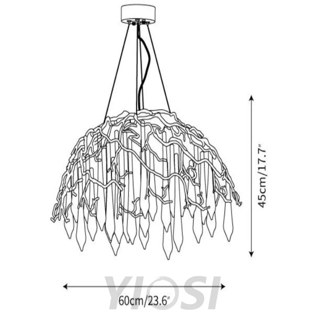 Aqua Modern Dome Glass Branch Chandelier Chandeliers For Dining Room Stairways Foyer Bedrooms