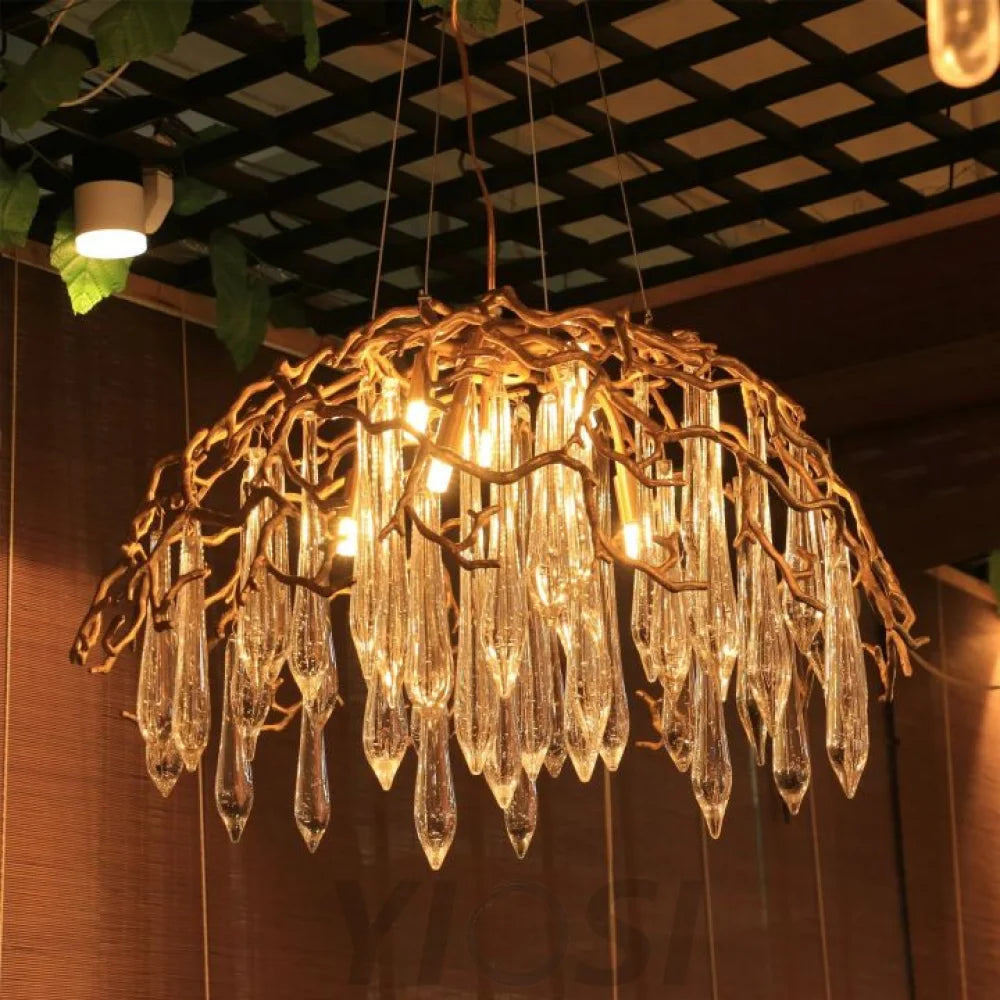 Aqua Modern Dome Glass Branch Chandelier Chandeliers For Dining Room Stairways Foyer Bedrooms