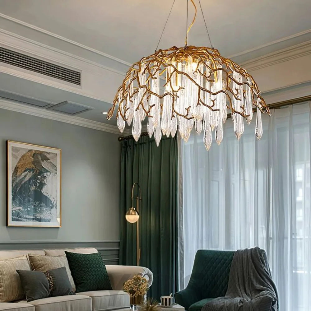 Aqua Modern Dome Glass Branch Chandelier Chandeliers For Dining Room Stairways Foyer Bedrooms