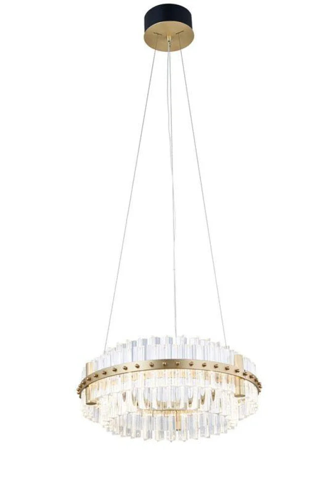 Aquinox 2-Tier Round Crystal Ring LED Chandelier - -1-Yiosilamp