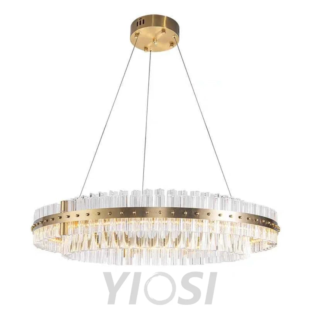 Aquinox 2-Tier Round Crystal Ring LED Chandelier - -1-Yiosilamp