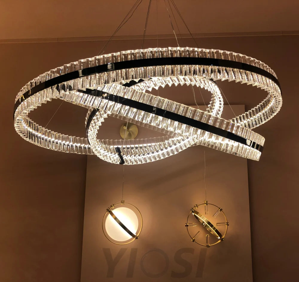 Aquinox 3-Tier Round Crystal Ring LED Chandelier - -1-Yiosilamp