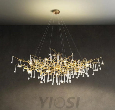 Luxury Oval Brass Branch Chandelier