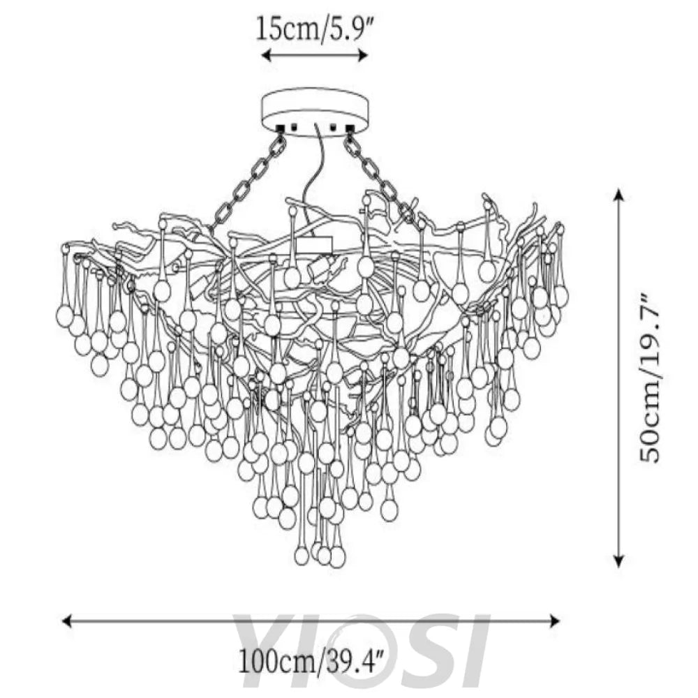 Anita Modern Brass Crystal Round Branch Chandelier Chandeliers For Dining Room Stairways Foyer