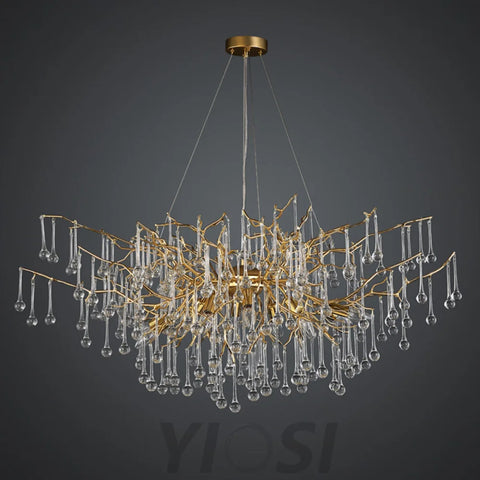 Modern Crystal Chandelier Round Branch Lighting