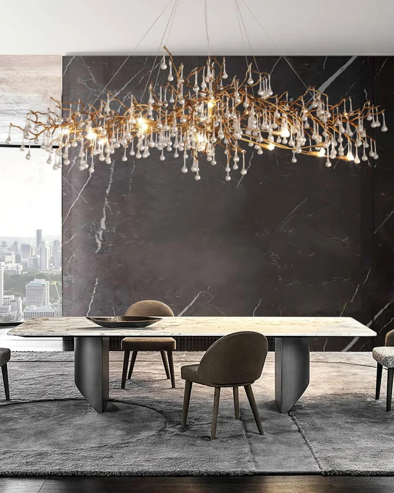 Arborain Raindrop Chandelier L104.4′′(265Cm) X W37.4′′(95Cm) H25.6′′(65Cm)