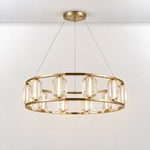 Arcus Contemporary Crystal Chandelier – lights on