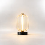 Arcus Modern Crystal Table Lamp 5" – lights on
