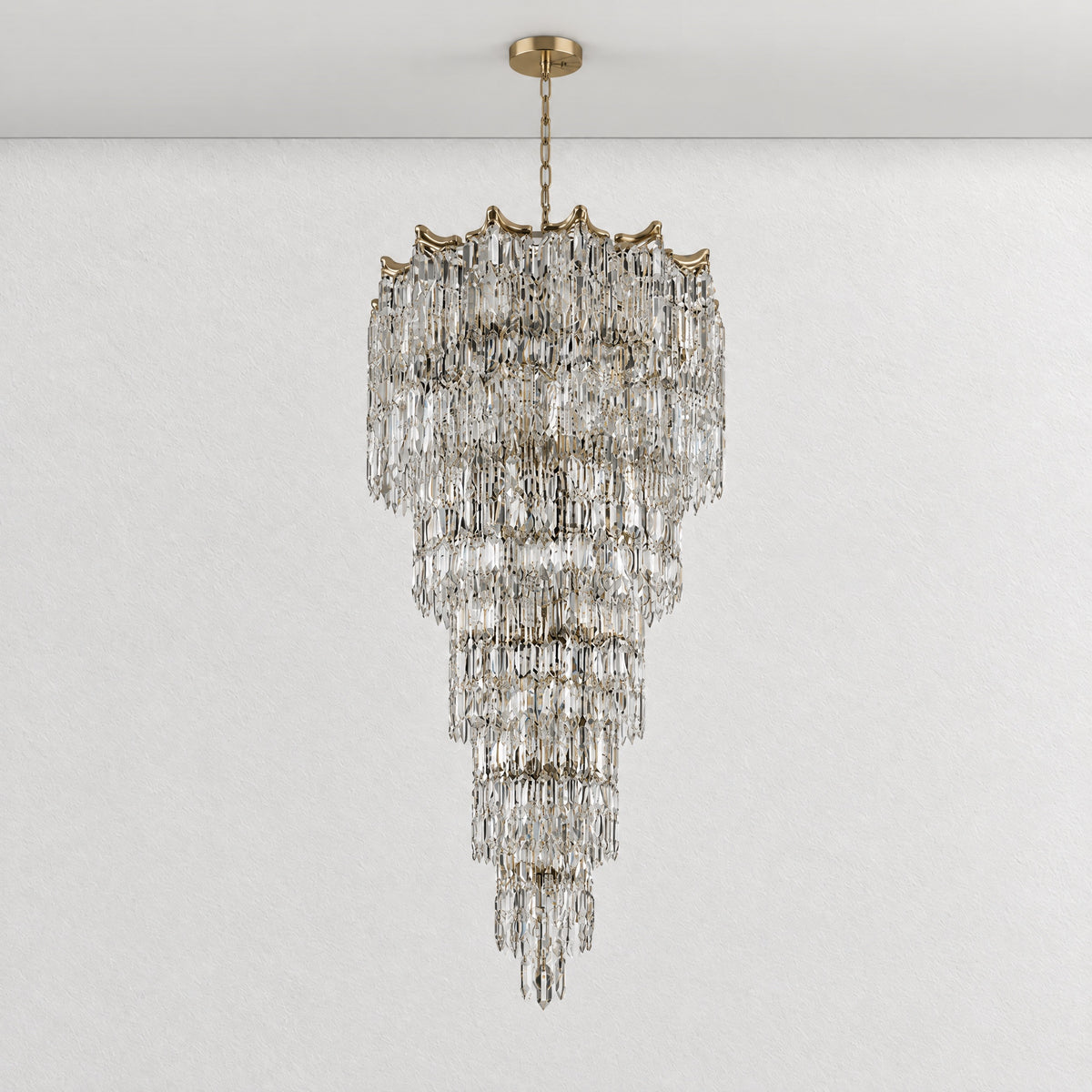 Aria Crystal Halo Chandelier – lights off