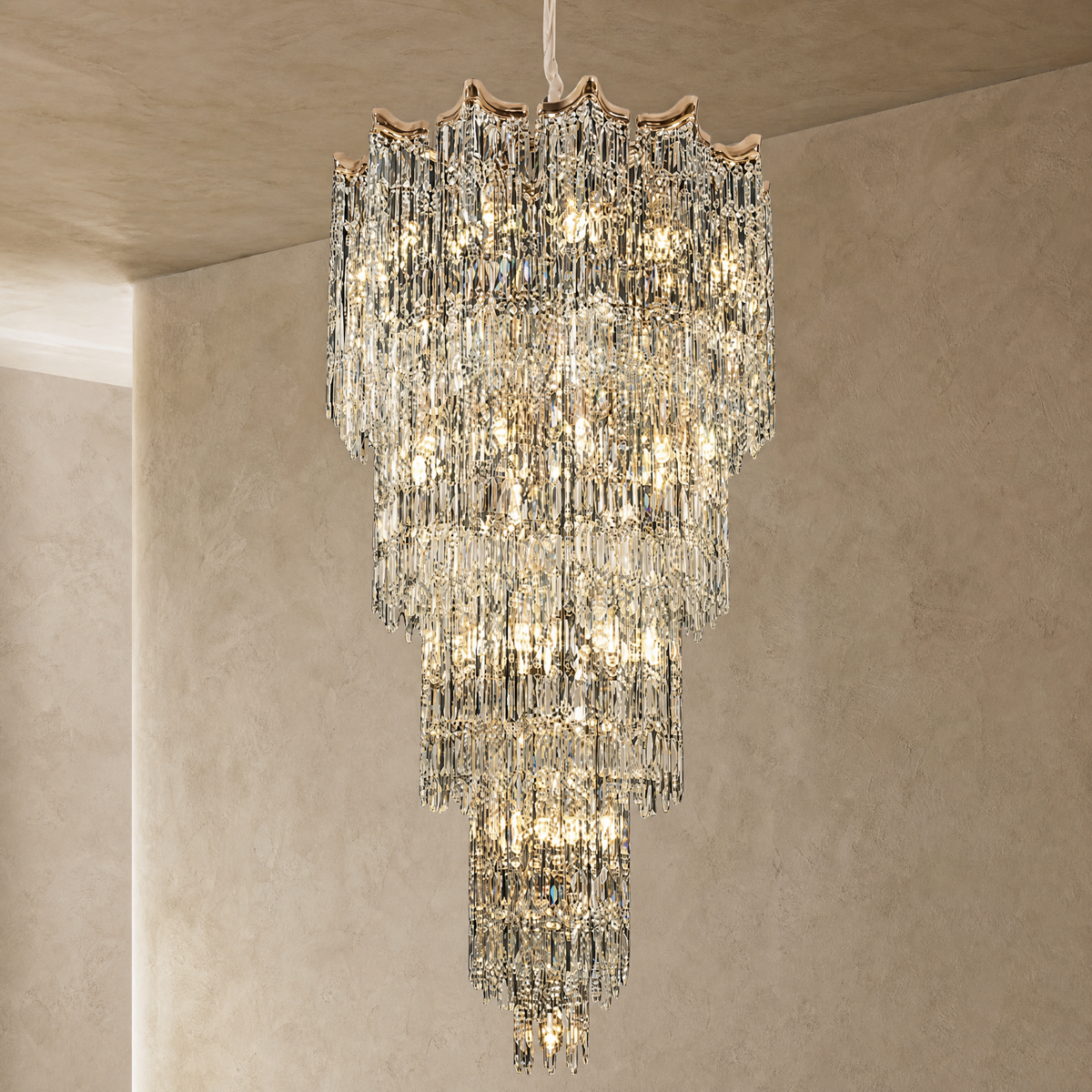 Aria Crystal Halo Chandelier