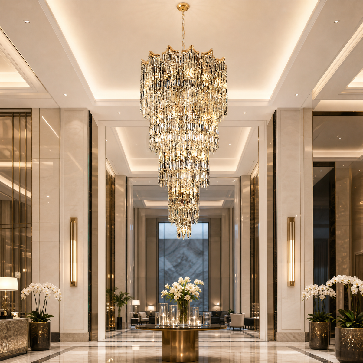 Aria Crystal Halo Chandelier