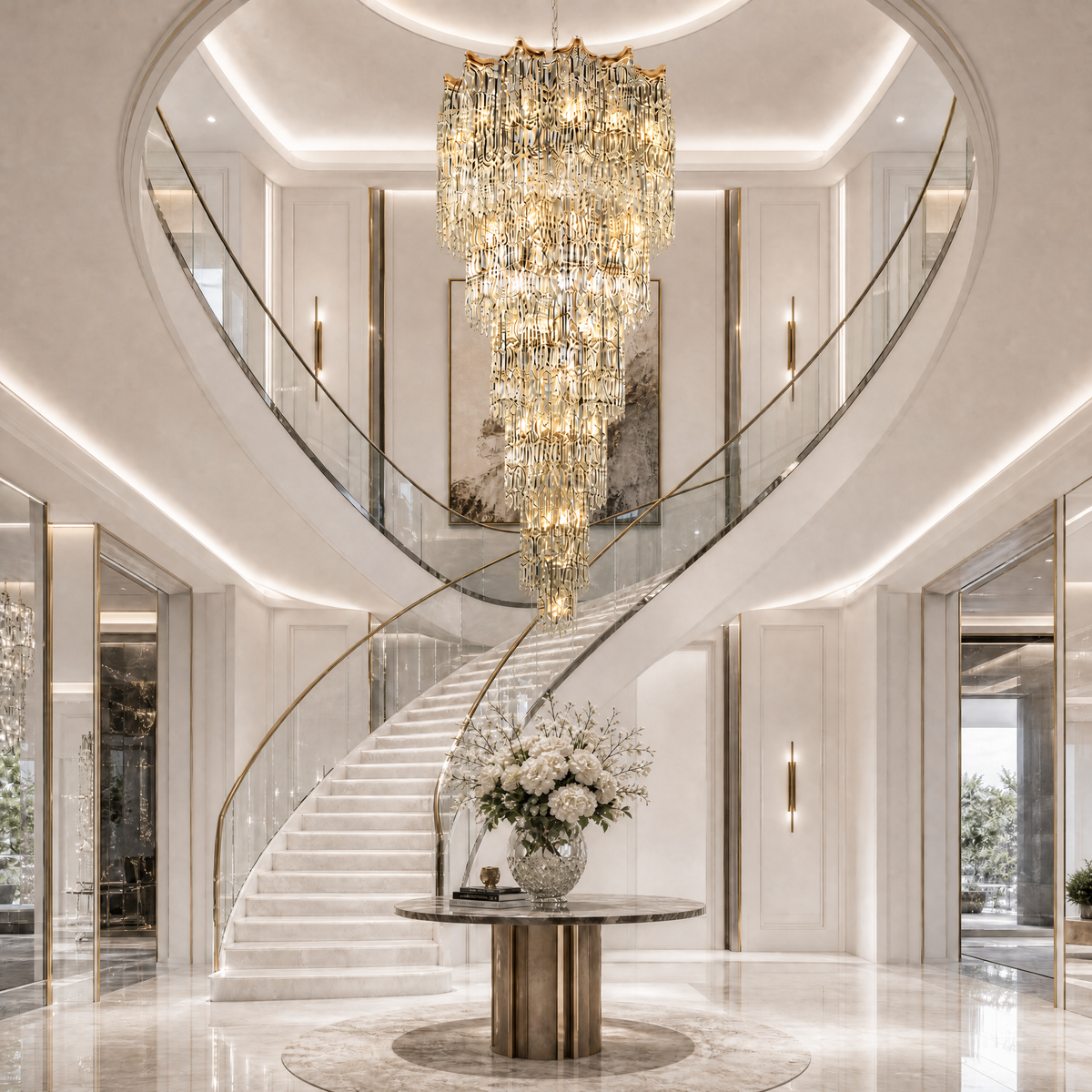 Aria Crystal Halo Chandelier