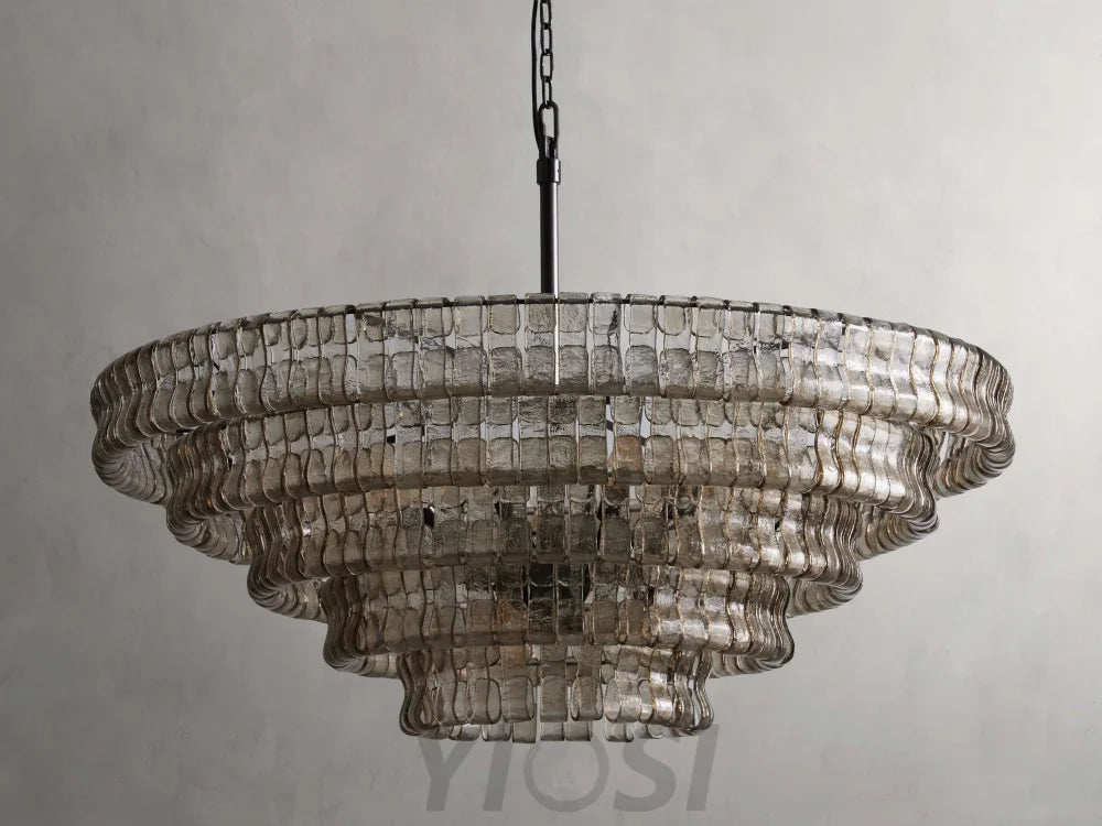 Art Glass Ghiaccio Round Chandelier 36’’ 48’’ 60’’ Chandelier