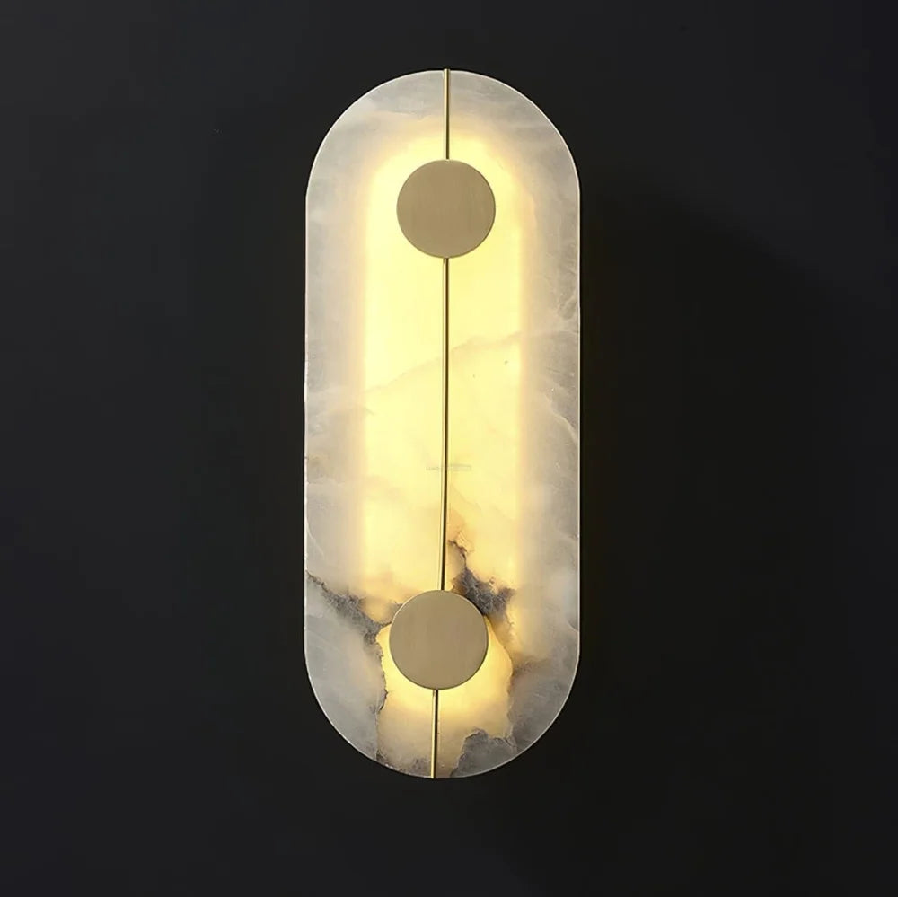 Artistic Alabaster Marble Wall Sconce - Yiosilamp