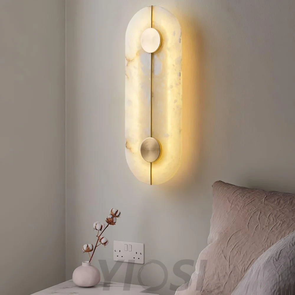 Artistic Alabaster Marble Wall Sconce - Yiosilamp