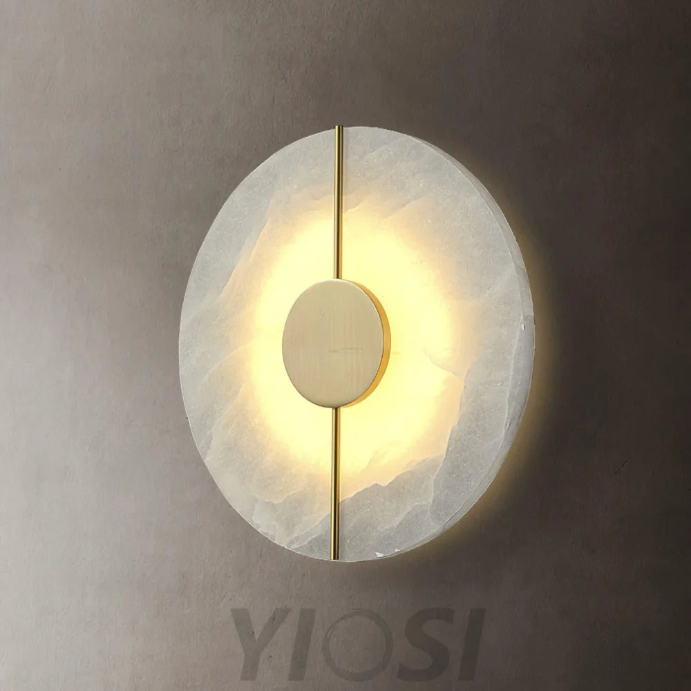 Artistic Alabaster Marble Wall Sconce - Yiosilamp