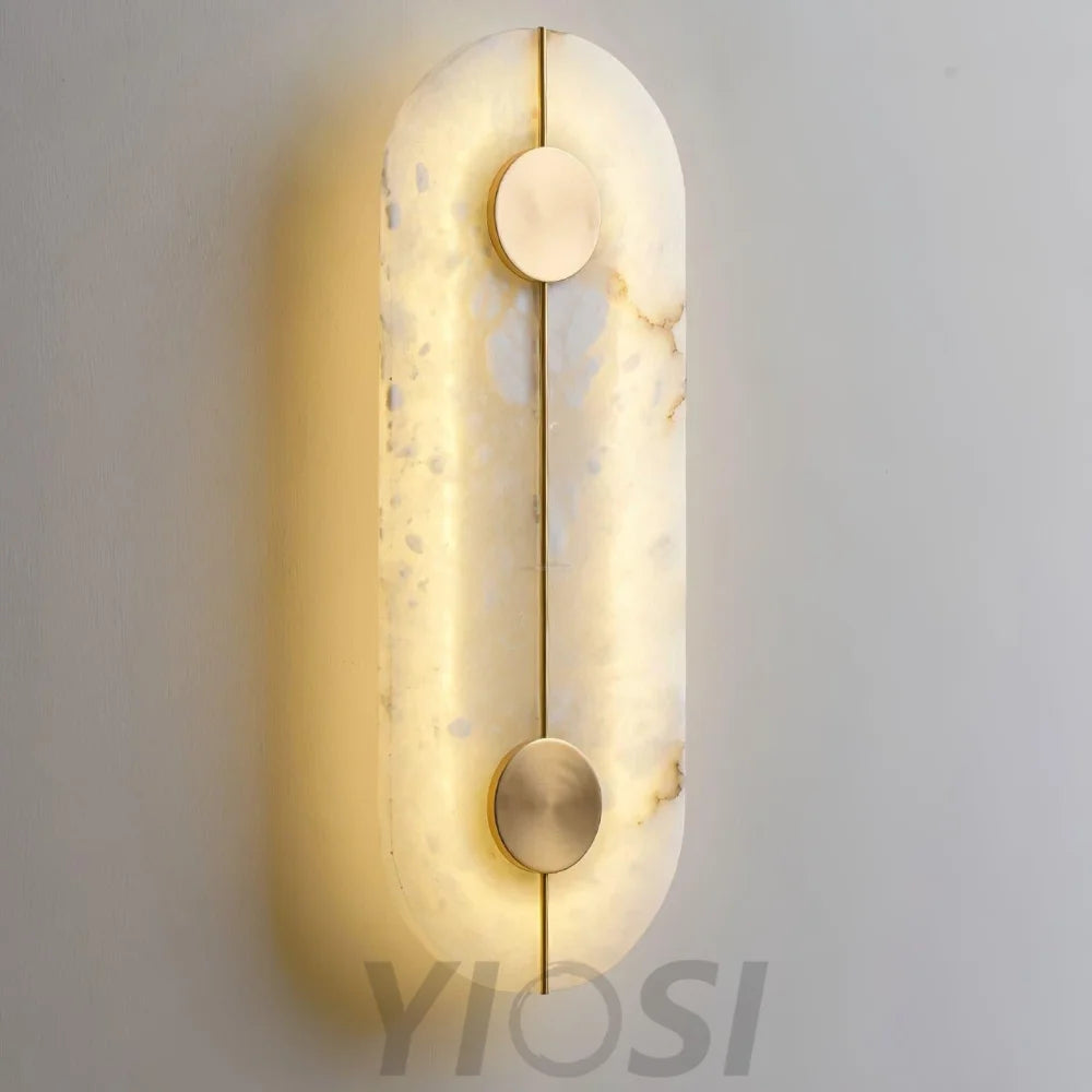 Artistic Alabaster Marble Wall Sconce - Yiosilamp