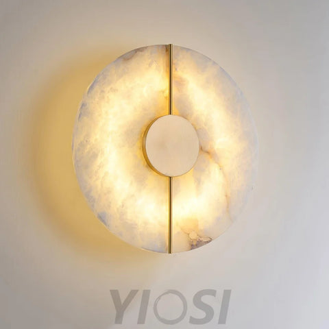 Artistic Alabaster Marble Wall Sconce - Yiosilamp