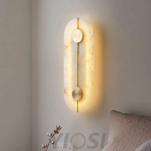 Artistic Alabaster Marble Wall Sconce - Yiosilamp