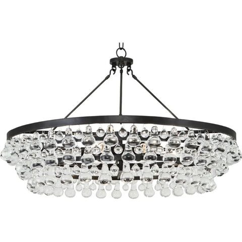 Artistic Pear Round Chandelier 50’’ Dining Room Black