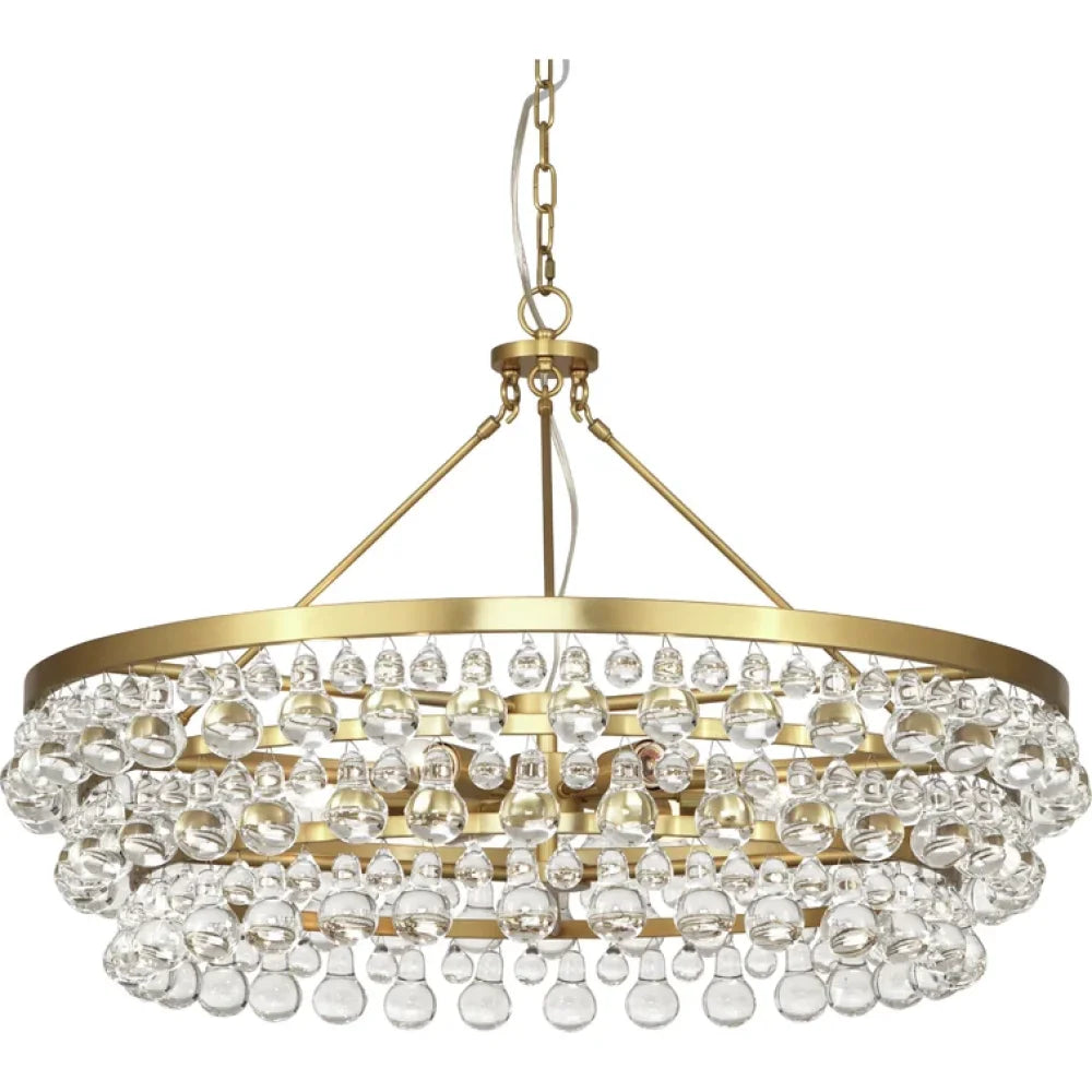 Artistic Pear Round Chandelier 50’’ Dining Room Gold