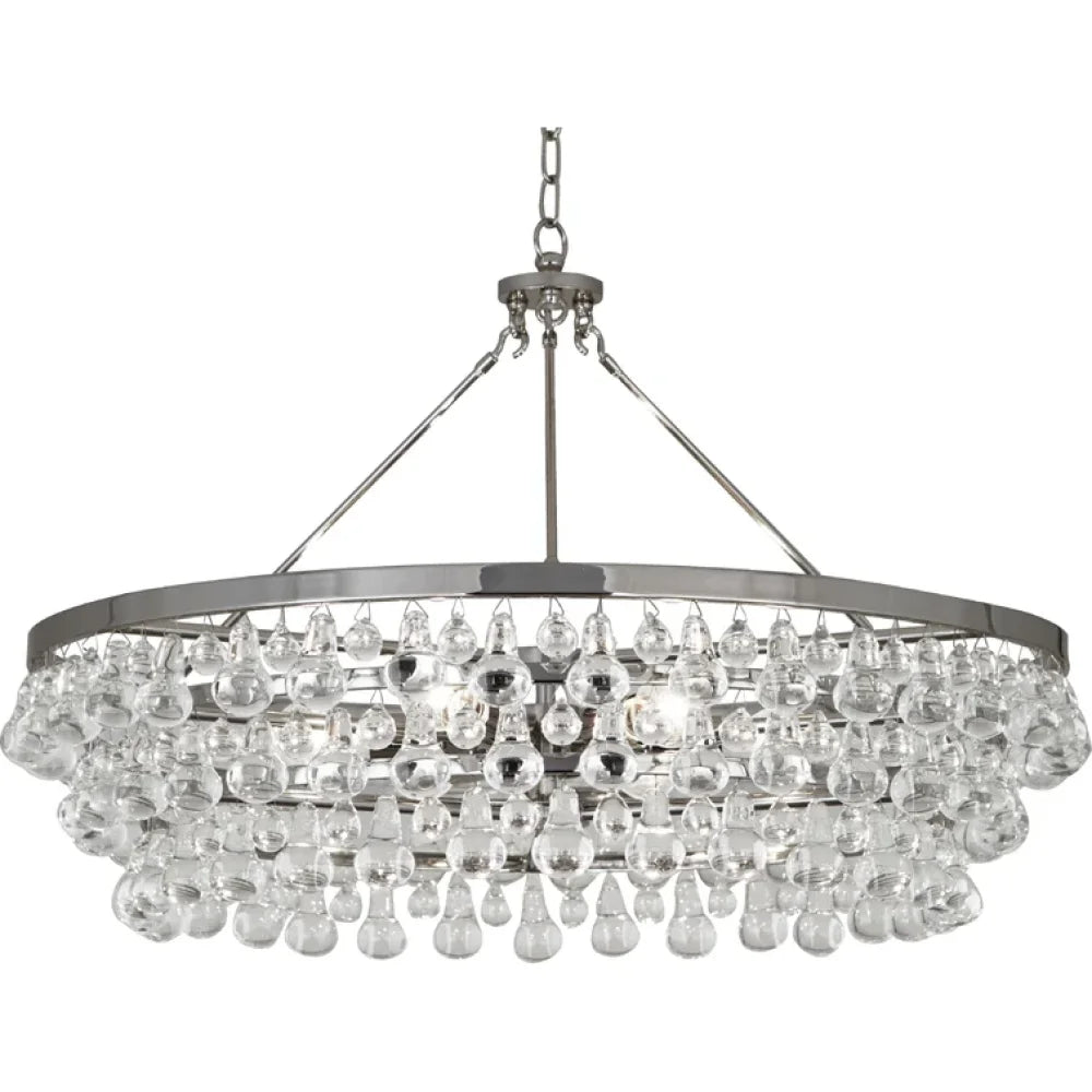 Artistic Pear Round Chandelier 50’’ Dining Room Nickel